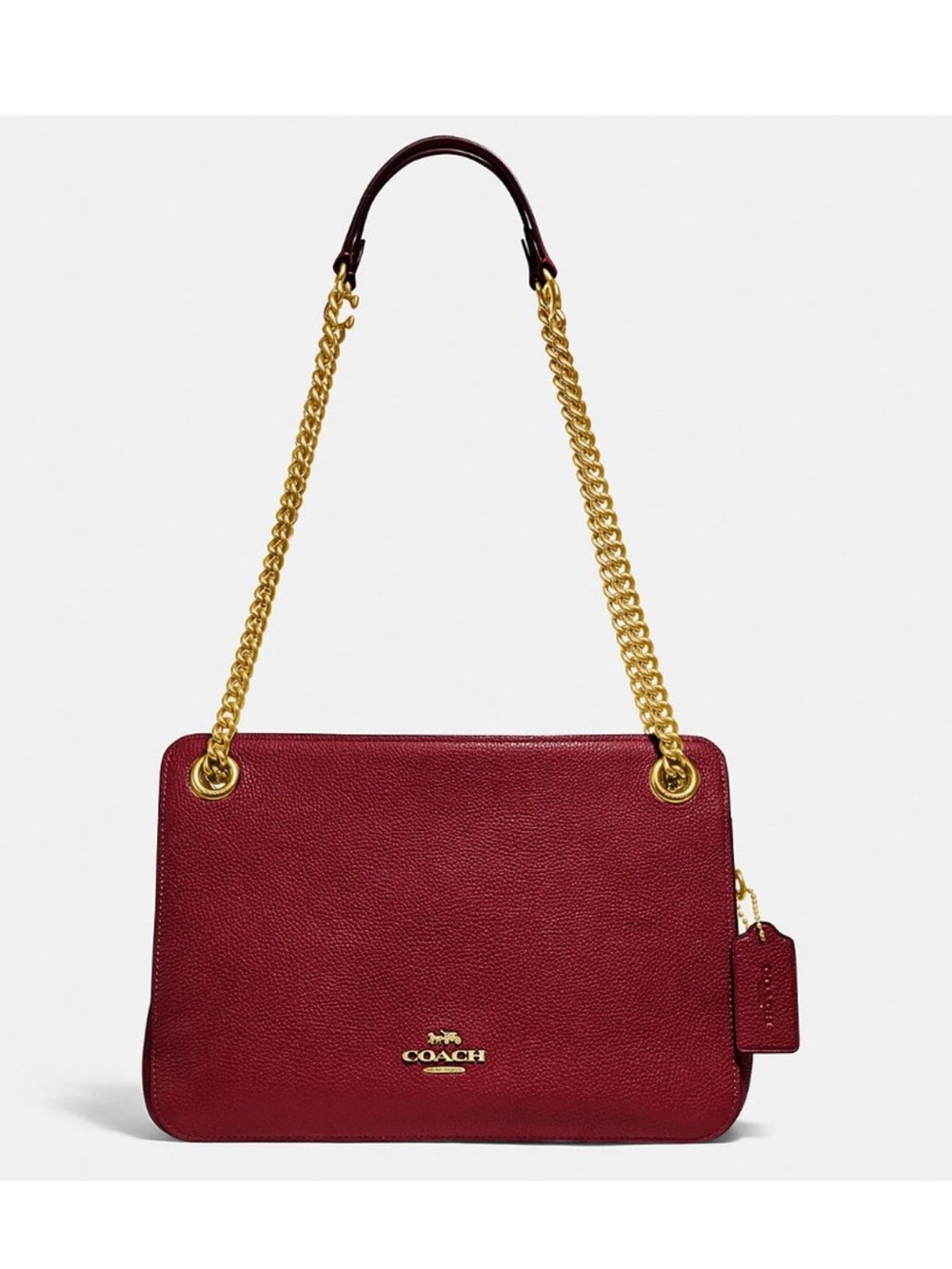 Coach Bryant Convertible Carryall In Brass/Deep Red - Picture 4 of 16